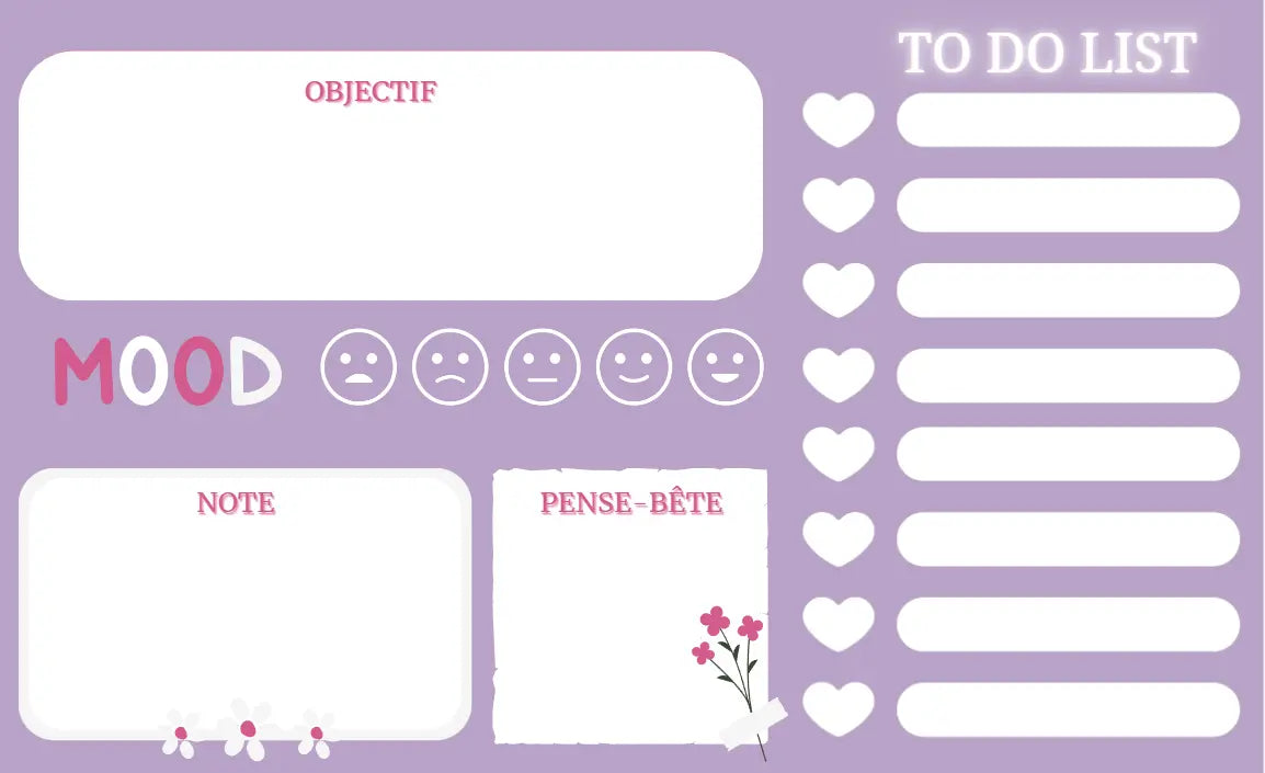 Planner Hebdomadaire Digital - Nisaa & Co
