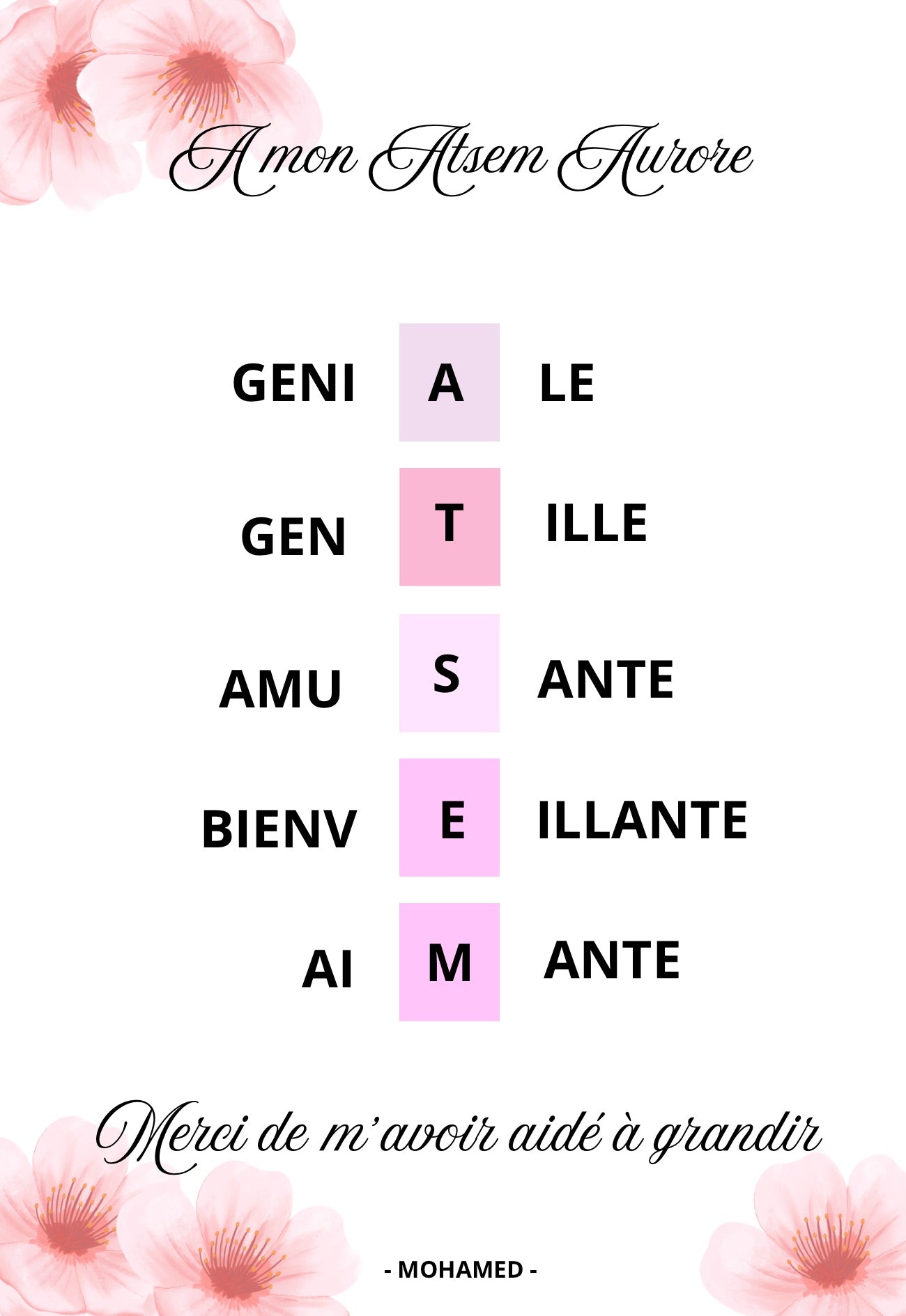 Affiche Cadeaux - Nisaa & Co