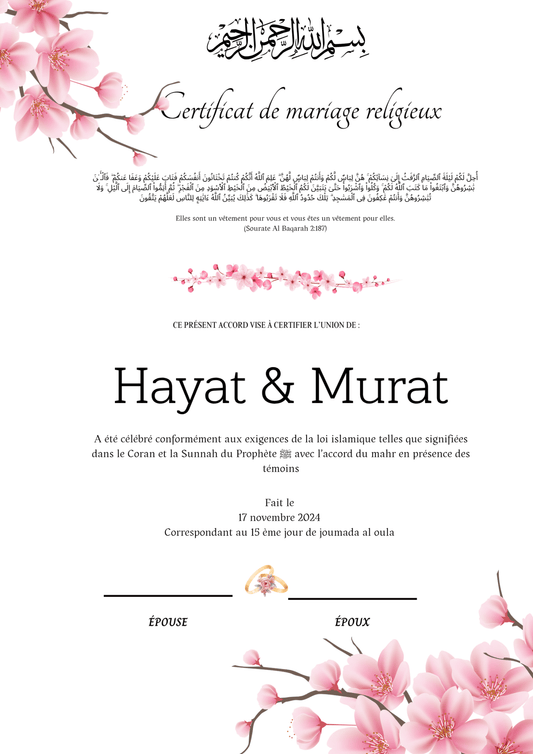 Ask Laftan Anlamaz - Certificat de Mariage Religieux - Nisaa & Co